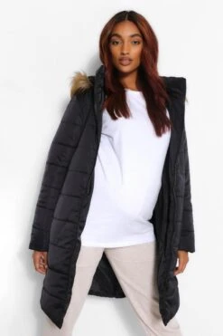 Umstandsmode Parka Mit Detail Aus Fellimitat