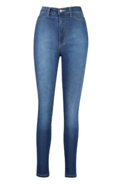 Power Stretch Skinny Jeans Mit Super Hohem Bund -Mode für Sie Geschäft dzz06284 mid20blue xl 2