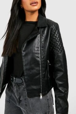 Kunstleder-Bikerjacke -Mode für Sie Geschäft dzz73862 black xl 3