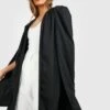 Langes Cape Aus Crepe-Stoff -Mode für Sie Geschäft dzz77562 black xl