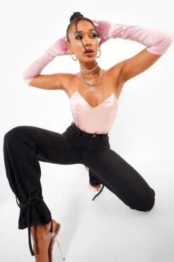 Straight Leg Jeans Mit Knöchelbindung -Mode für Sie Geschäft fzz06563 washed20black xl 3