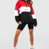 Colorblock Hoodie Mit Woman-Print -Mode für Sie Geschäft fzz06622 black xl
