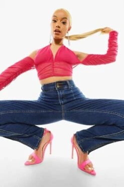 Straight Leg Slim Fit Jeans Mit Frontschlitz -Mode für Sie Geschäft fzz07955 dark20blue xl 3