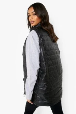 Glänzende Midi-Weste 7 Glänzende Midi-Weste -Mode für Sie Geschäft fzz17488 black xl 1