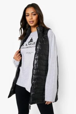 Glänzende Midi-Weste 9 Glänzende Midi-Weste -Mode für Sie Geschäft fzz17488 black xl 3