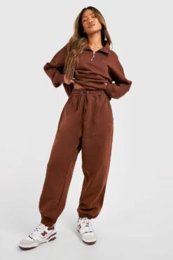 Recycelte Premium Oversize Jogginghose -Mode für Sie Geschäft fzz23660 chocolate xl 2