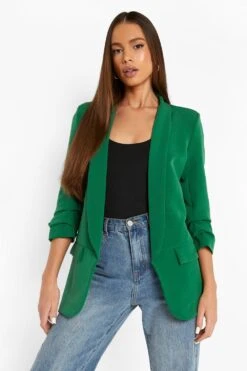 Blazer Mit Gerafften Ärmeln 8 Blazer Mit Gerafften Ärmeln -Mode für Sie Geschäft fzz26678 bright20green xl 2