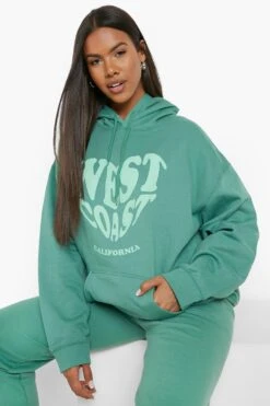 Oversize Hoodie Mit West Coast Herz-Print -Mode für Sie Geschäft fzz34585 sage xl 3