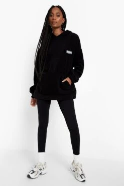 Oversize Official Fleece-Hoodie -Mode für Sie Geschäft fzz35956 black xl 2