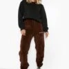 Teddy-Fleece Jogginghose -Mode für Sie Geschäft fzz36463 chocolate xl