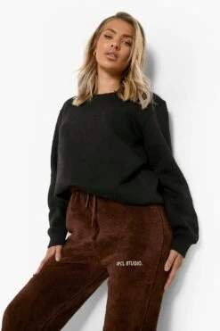 Teddy-Fleece Jogginghose -Mode für Sie Geschäft fzz36463 chocolate xl 3