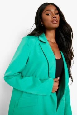 Asymmetrischer Blazer -Mode für Sie Geschäft fzz38442 bright20green xl 3