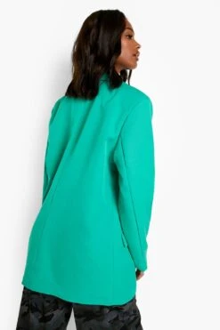 Einreihiger Oversize Blazer -Mode für Sie Geschäft fzz38758 emerald xl 1