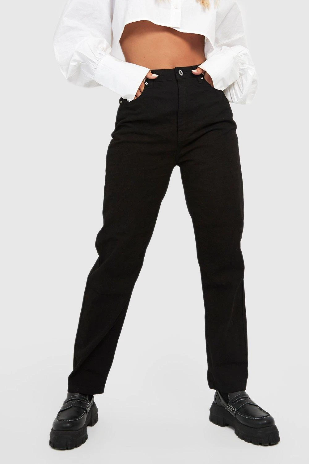 Basics Slim-Fit Jeans Mti Hohem Bund 6 Basics Slim-Fit Jeans Mti Hohem Bund – Bild 4