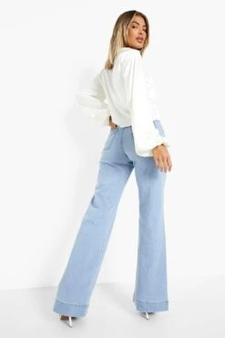 Schlagjeans Aus Stretch-Denim 7 Schlagjeans Aus Stretch-Denim -Mode für Sie Geschäft fzz40661 light20blue xl 1