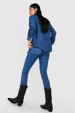 Skinny Jeans Mit Ausgefranstem Saum -Mode für Sie Geschäft fzz40665 mid20blue xl 1