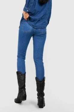 Skinny Jeans Mit Ausgefranstem Saum -Mode für Sie Geschäft fzz40665 mid20blue xl 3