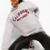 Oversized Hoodie Mit California Slogan -Mode für Sie Geschäft fzz43370 grey20marl xl