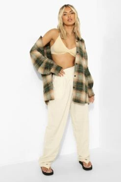 Kariertes Hemd -Mode für Sie Geschäft fzz44179 green xl 2