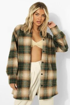 Kariertes Hemd -Mode für Sie Geschäft fzz44179 green xl 3