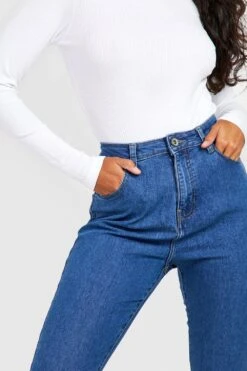 Basics Skinny Jeans Mit Hohem Bund -Mode für Sie Geschäft fzz70136 mid20blue xl 3