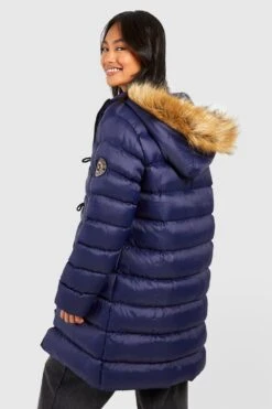 Gesteppter Parka Mit Kapuze Aus Fellimitat -Mode für Sie Geschäft fzz76955 navy xl 1