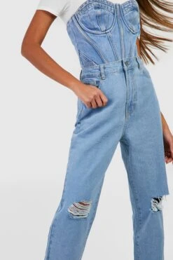 Zerrissene Jeans Mit Geradem Bein Und Hohem Bund 9 Zerrissene Jeans Mit Geradem Bein Und Hohem Bund -Mode für Sie Geschäft fzz95340 light20wash xl 3