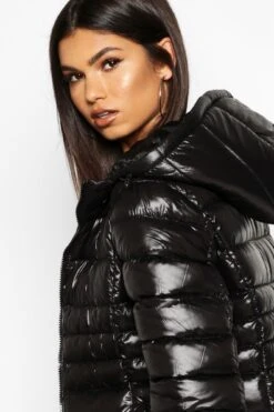 Jacke Mit Kapuze -Mode für Sie Geschäft fzz96409 black xl 3