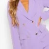 Zweireihiger Military-Blazer 1 Zweireihiger Military-Blazer -Mode für Sie Geschäft fzz99285 lilac xl
