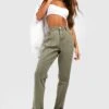 Mom-Jeans Mit Hohem Bund -Mode für Sie Geschäft fzz99433 khaki xl