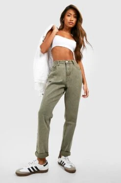 Mom-Jeans Mit Hohem Bund