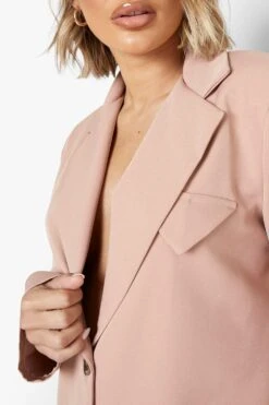 Lockerer Blazer Mit Taschen-Detail -Mode für Sie Geschäft gzz00391 nude xl 3