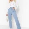 Mom Jeans Mit Nadelstreifen Und Hohem Bund -Mode für Sie Geschäft gzz01836 light20wash xl