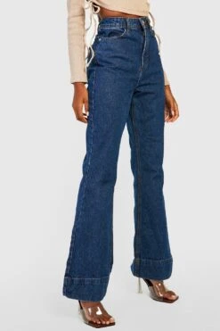 Schlagjeans Mit Weitem Bein -Mode für Sie Geschäft gzz02255 mid20blue xl 3