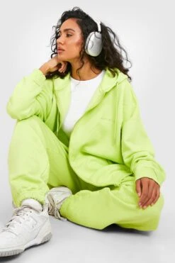 Oversize Hoodie Aus REEL Baumwolle Mit Reißverschluss -Mode für Sie Geschäft gzz02905 lime xl 3