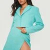 Kurzer Blazer -Mode für Sie Geschäft gzz03044 turquoise xl