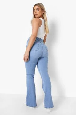 Plus Schlagjeans Aus Stretch-Denim -Mode für Sie Geschäft gzz04632 light20wash xl 1