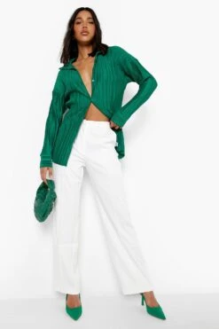 Plissiertes Oversize Hemd -Mode für Sie Geschäft gzz04705 bottle20green xl 2