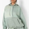 Oversize Colorblock Hoodie -Mode für Sie Geschäft gzz06550 sage xl