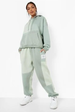 Oversize Colorblock Hoodie -Mode für Sie Geschäft gzz06550 sage xl 2