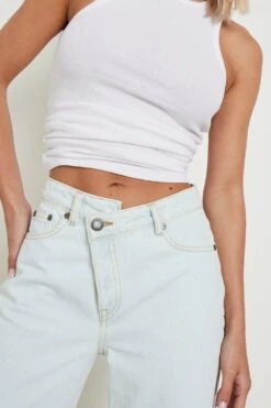 Asymmetrische Zerrissene Jeans Mit Weitem Bein 9 Asymmetrische Zerrissene Jeans Mit Weitem Bein -Mode für Sie Geschäft gzz08386 light20wash xl 3