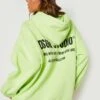 Oversize Hoodie Mit Design Studio Print -Mode für Sie Geschäft gzz11503 lime xl