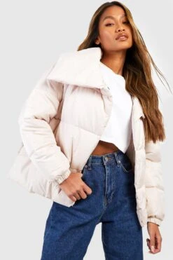 Oversize Pufferjacke Mit Kragen
