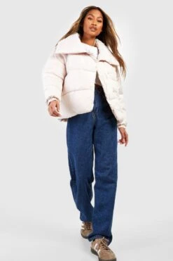 Oversize Pufferjacke Mit Kragen -Mode für Sie Geschäft gzz11837 stone xl 2