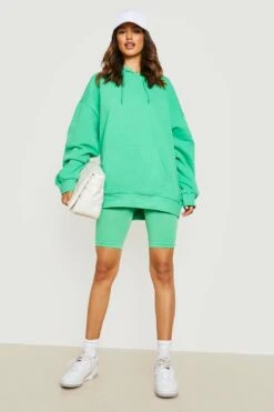 Bestickter Oversize Hoodie -Mode für Sie Geschäft gzz15447 green xl 2