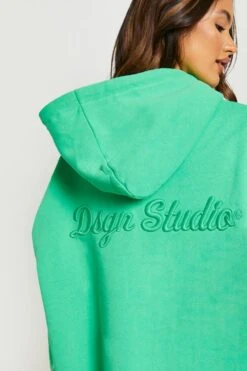 Bestickter Oversize Hoodie -Mode für Sie Geschäft gzz15447 green xl 3
