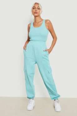 Jogginghose Mit Cargo-Taschen In Waffeloptik -Mode für Sie Geschäft gzz17723 sage xl 3