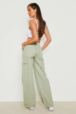 Lockere Cargo-Jeans Mit Mittelhohem Bund -Mode für Sie Geschäft gzz18819 khaki xl 1