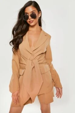 Blazer Mit Taillenband -Mode für Sie Geschäft gzz19613 camel xl 3