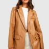 Oversize Blazer In Lederoptik 1 Oversize Blazer In Lederoptik -Mode für Sie Geschäft gzz21661 camel xl